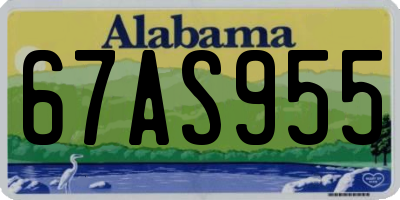 AL license plate 67AS955