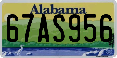 AL license plate 67AS956