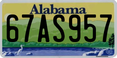 AL license plate 67AS957