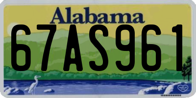 AL license plate 67AS961