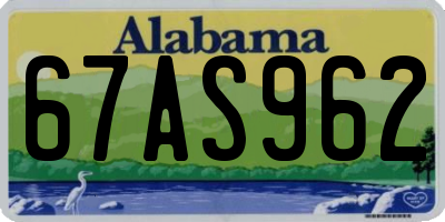AL license plate 67AS962