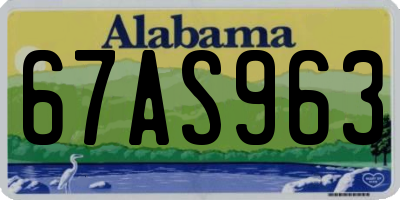 AL license plate 67AS963