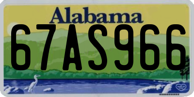 AL license plate 67AS966