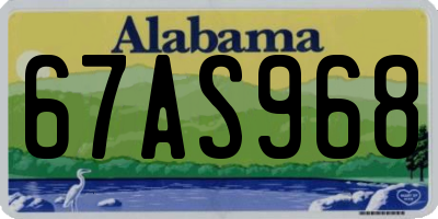 AL license plate 67AS968