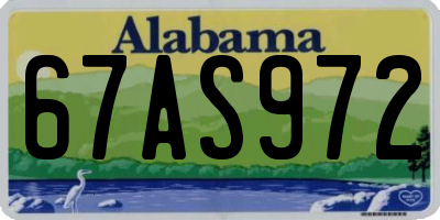 AL license plate 67AS972