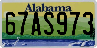 AL license plate 67AS973