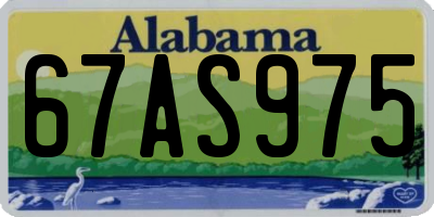 AL license plate 67AS975