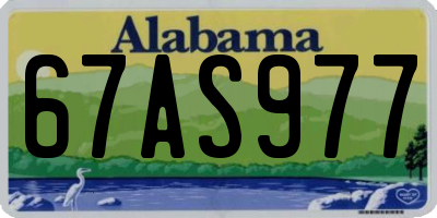 AL license plate 67AS977