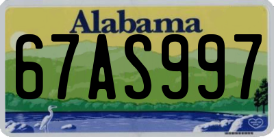 AL license plate 67AS997