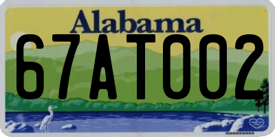 AL license plate 67AT002