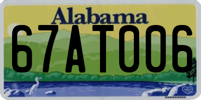AL license plate 67AT006