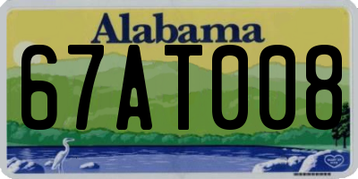 AL license plate 67AT008