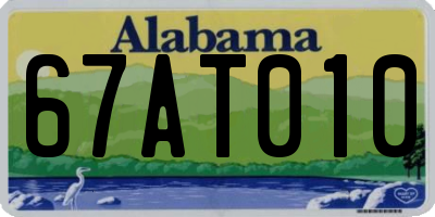 AL license plate 67AT010
