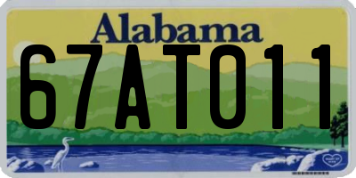 AL license plate 67AT011