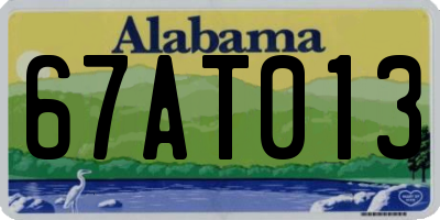 AL license plate 67AT013