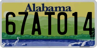 AL license plate 67AT014
