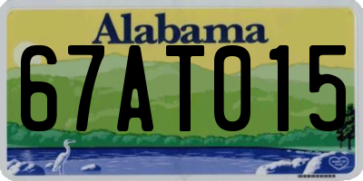 AL license plate 67AT015
