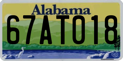 AL license plate 67AT018