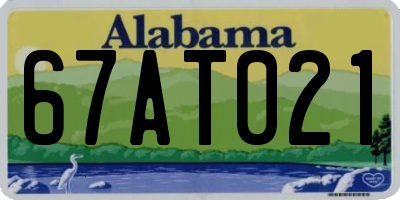 AL license plate 67AT021