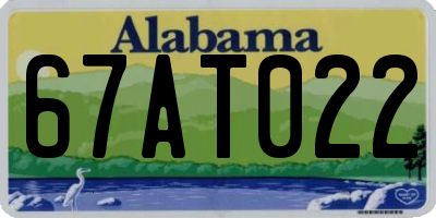 AL license plate 67AT022