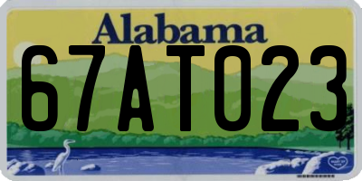 AL license plate 67AT023