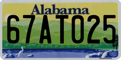 AL license plate 67AT025