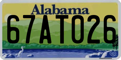 AL license plate 67AT026
