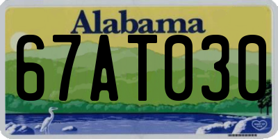 AL license plate 67AT030