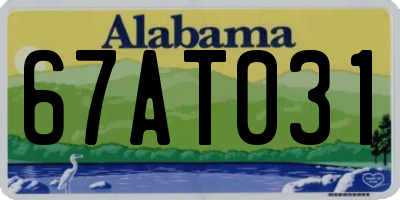 AL license plate 67AT031