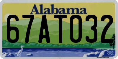 AL license plate 67AT032
