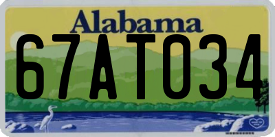 AL license plate 67AT034