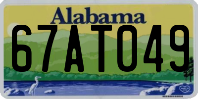 AL license plate 67AT049
