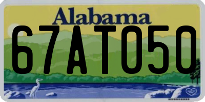 AL license plate 67AT050