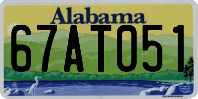 AL license plate 67AT051