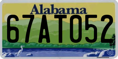 AL license plate 67AT052