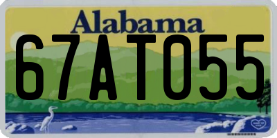 AL license plate 67AT055