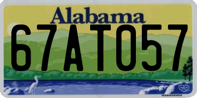 AL license plate 67AT057