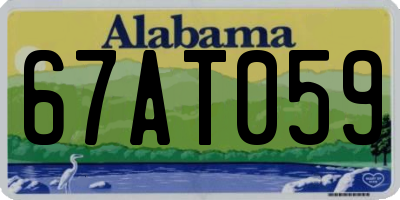 AL license plate 67AT059