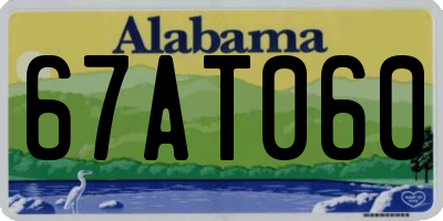 AL license plate 67AT060
