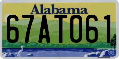 AL license plate 67AT061