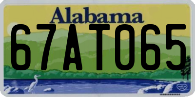 AL license plate 67AT065
