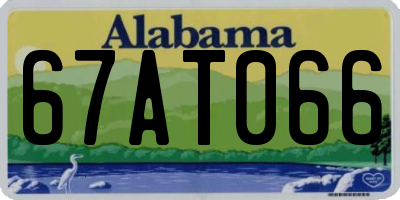 AL license plate 67AT066