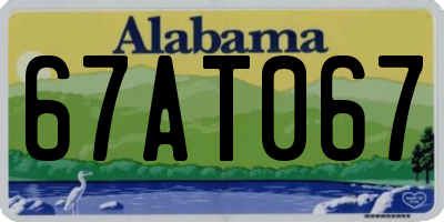 AL license plate 67AT067