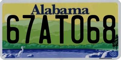 AL license plate 67AT068
