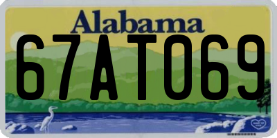 AL license plate 67AT069