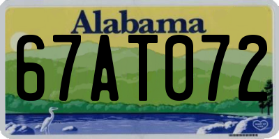 AL license plate 67AT072