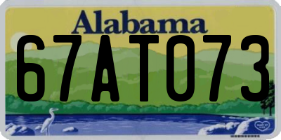 AL license plate 67AT073