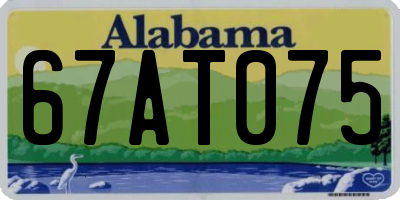 AL license plate 67AT075