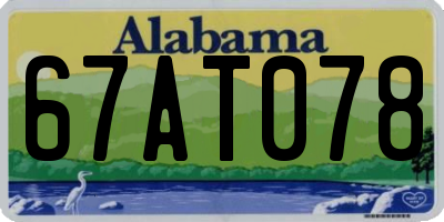 AL license plate 67AT078
