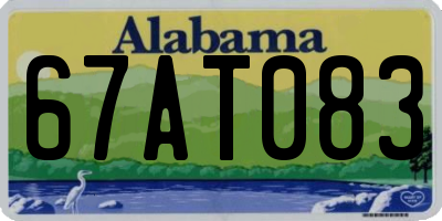 AL license plate 67AT083